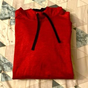 Excellent hoodie for lovers of the color red .